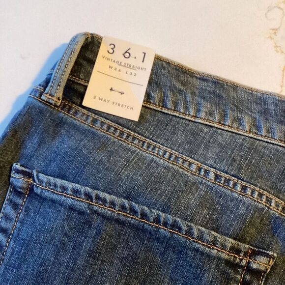 NEW Lucky Brand 361 Vintage Straight Jeans Sz 36x32 - Picture 5 of 8